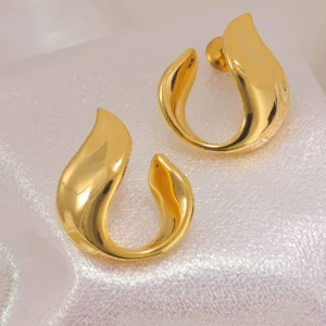 Platinum Hoop Earrings